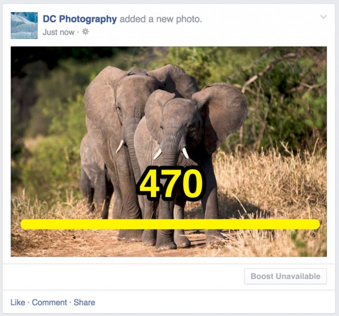 Una imagen en la linea de tiempo de Facebook, horizontal