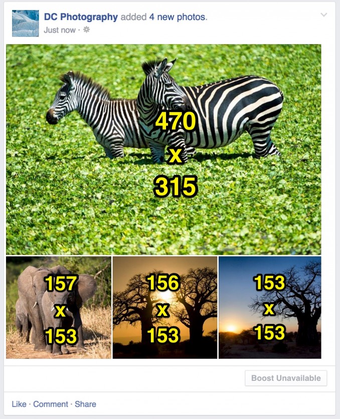 4 o más imágenes, primera imagen horizontal